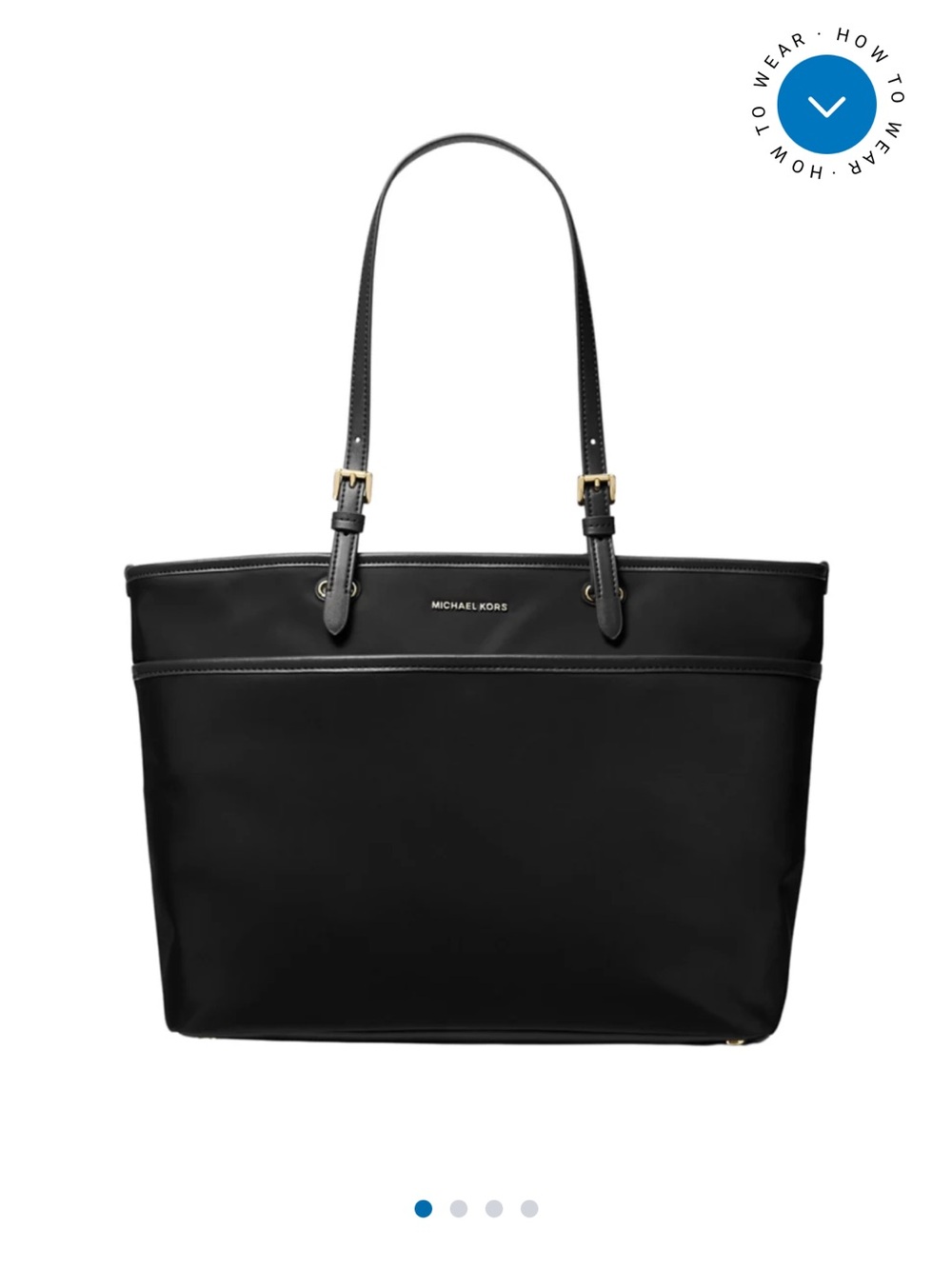 Michael Kors Black Tote with Gold Hardware